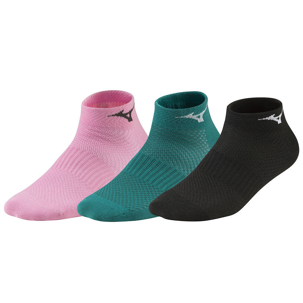 Mizuno Men's Training Mid 3P Running Socks Pink/Blue/Black (67XUU95063-BTO)